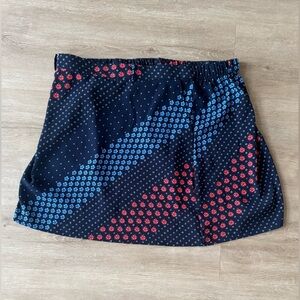 Tommy Hilfiger Red and Blue Floral Print Skirt Sz XL